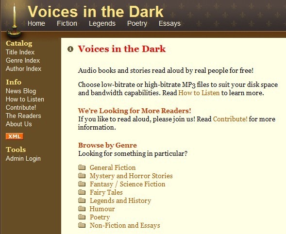 Go to Voices in the Dark Voices in the Dark logo